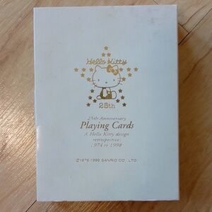 🆕 1999 Vintage Hello Kitty 25th Anniversary Playing Cards Set